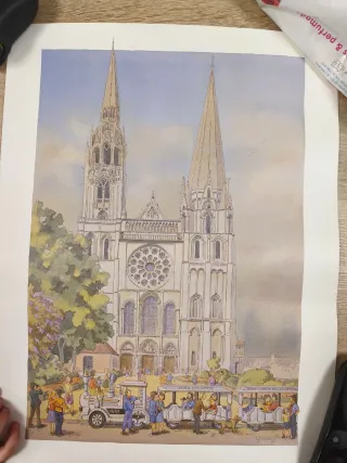 Cuadros París, y Notre Dame sin marco