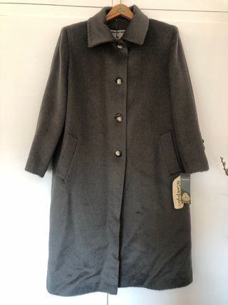 Abrigo de Lana de Mohair gris