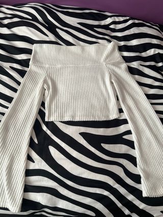 Jersey blanco de canalé