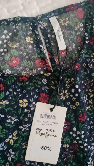 Vestido flores NUEVO Pepe Jeans talla L
