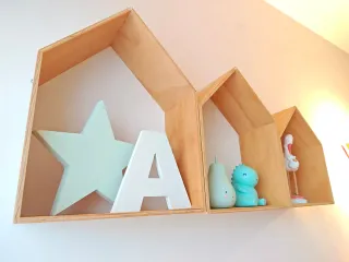 3 Estanterías Casita Madera Really Nice Things