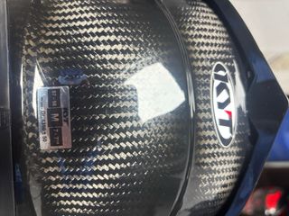 Casco Moto KYT Rojo y Negro