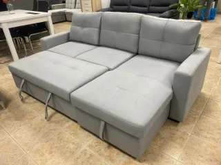 Sofá Cama Gris Tela