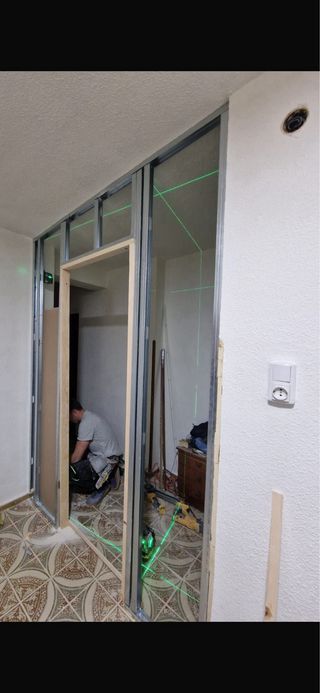 Albañilería Pladur tarima puertas de paso