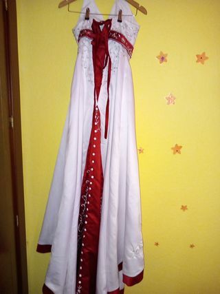 Vestido de Novia Blanco con Bordado