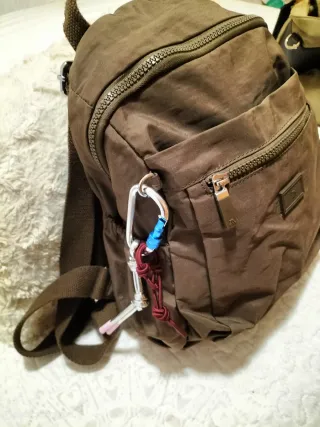 Mochila Marrón 7 Compartimentos