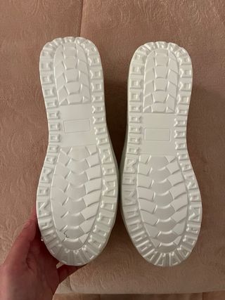 Zapatillas deportivas blancas estilo calcetín 41