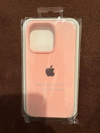 Custodia in silicone per iPhone 14 Pro rosa