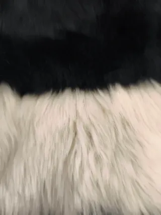 Abrigo fiesta rayas blanco y negro