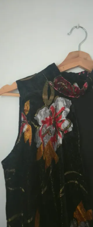 Blusa Desigual Terciopelo Estampada Talla L