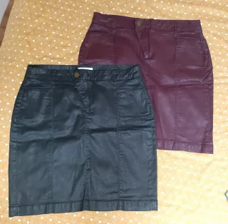 Lote 2 Faldas Tintoretto Negra y burdeos