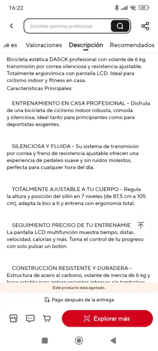 Bicicleta de Spinning Nueva indoor