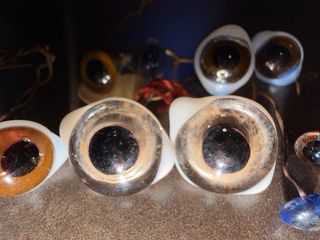 Lotto occhi vetro antichi bambole anni 20-30