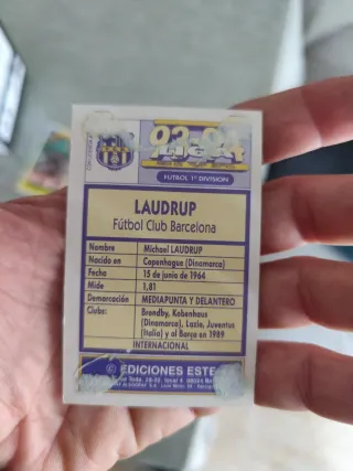 Cromo Laudrup Fútbol C. Barcelona 93-94