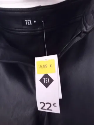 Pantalón negro  piel