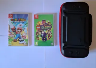 Lote 2 juegos Nintendo Switch + funda