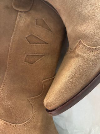 Botas cowboy ante marrón claro talla 40