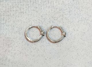 Pendientes aro plata brillantes