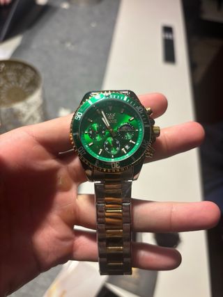 Reloj Olevs Verde y Dorado