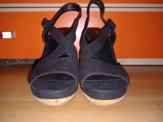 Sandalias cuña negras Talla 39
