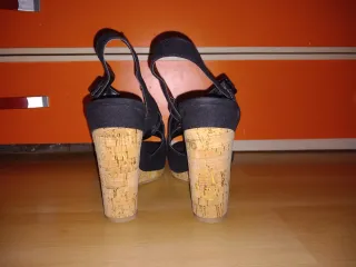 Sandalias cuña negras Talla 39