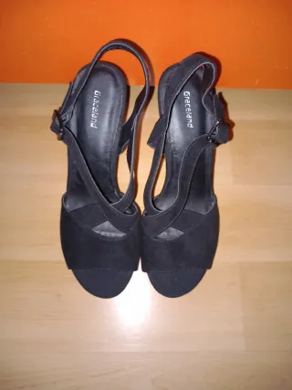 Sandalias cuña negras Talla 39
