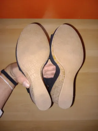 Sandalias cuña negras Talla 39