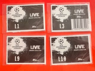 4 cromos Topps Champions League Live
