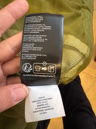 Cortavientos The North Face Verde Talla M