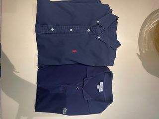 Lote Camisa Ralph Lauren y Polo Lacoste Azul L