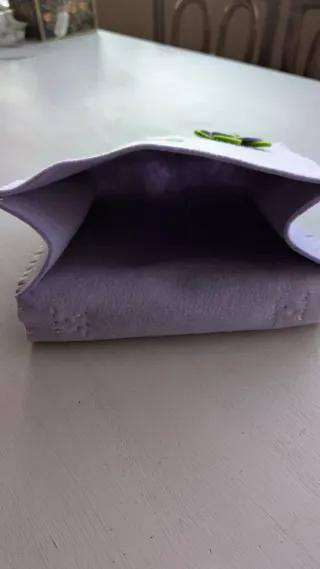 Borsetta Lilla Feltro Fiori Handmade Bambina