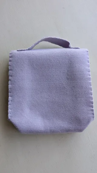 Borsetta Lilla Feltro Fiori Handmade Bambina