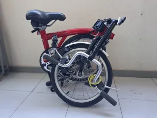 Bicicleta Plegable Brompton Roja