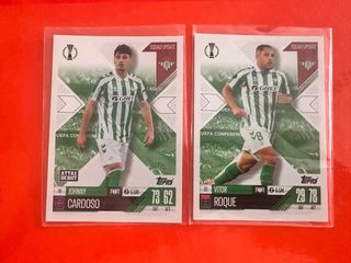 2 Tarjetas Futbol Topps UEFA J.Cardoso y Vitor R.