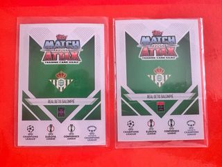 2 Tarjetas Futbol Topps UEFA J.Cardoso y Vitor R.