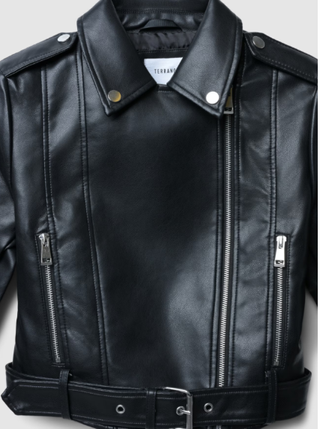 Cazadora polipiel efecto cuero