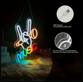 Lampada Neon LED "MUSIC"