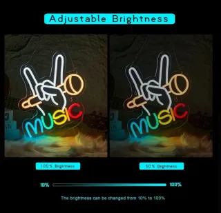 Lampada Neon LED "MUSIC"