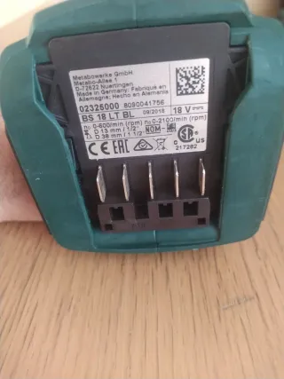 Taladro Metabo BS 18 LT BL