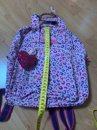 Bolso/Mochila Lola Casademunt rosa con corazón