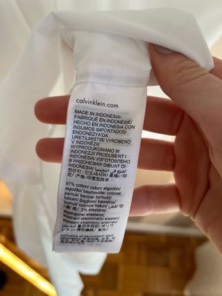 Camisa de vestir Calvin Klein blanca (1 SOLO USO)