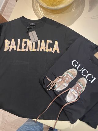 Lote Camisetas Balenciaga y Gucci Talla Única