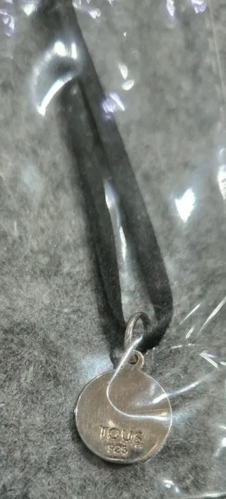 Colgante Tous Plata y Cordón Negro