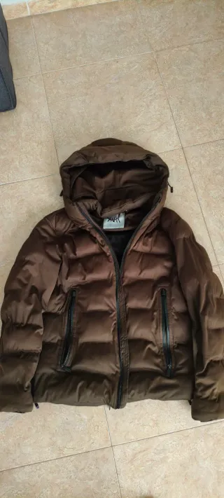 Chaquetón Zara Marrón Capucha