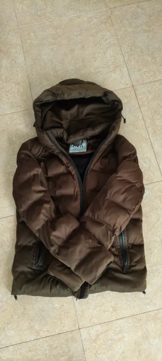 Chaquetón Zara Marrón Capucha