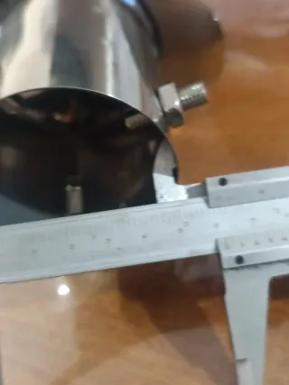 Cola de escape doble cromada 63 mm