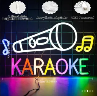 Lampada Neon LED "KARAOKE" Multicolor