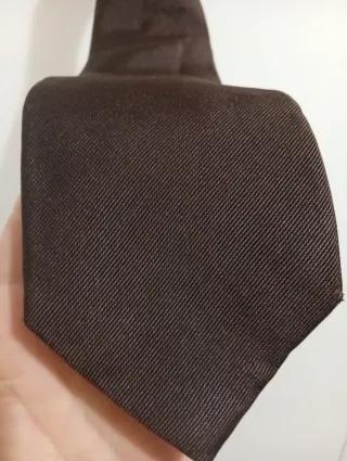 Cravatta Les Copains Marrone Seta