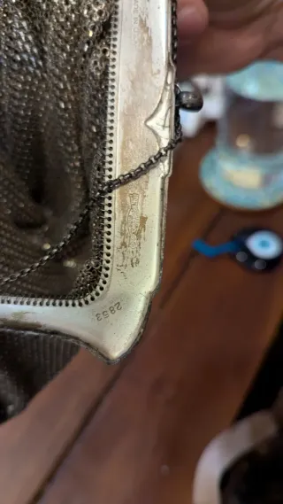 Bolso de mano malla metálica