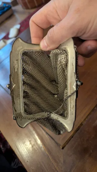 Bolso de mano malla metálica